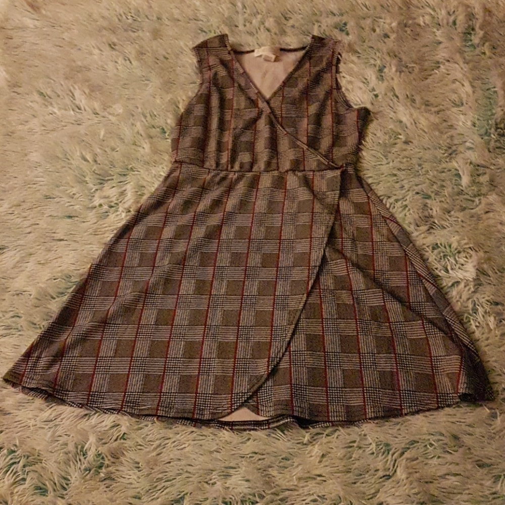 A checkered dress